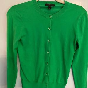 J Crew kelly green Cardigan XS